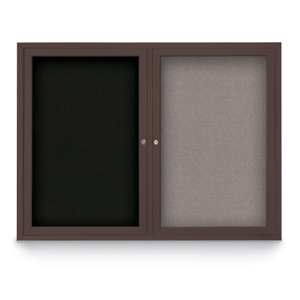 Corkboard, Cobalt/Bronze, 36" x 36"